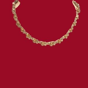 Vintage Faux Pearl and Sterling Silver Botanical Intricate Necklace